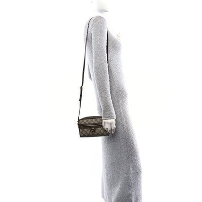 Gucci Denim Monogram Textured Dollar Calfskin Super Mini Ophidia Shoulder Bag Beige Ebony New Acero 2 of 10