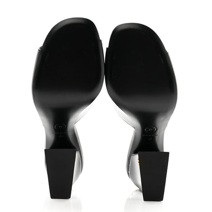 Chanel Shiny Goatskin Pearl Mule 40 Black 5 of 9