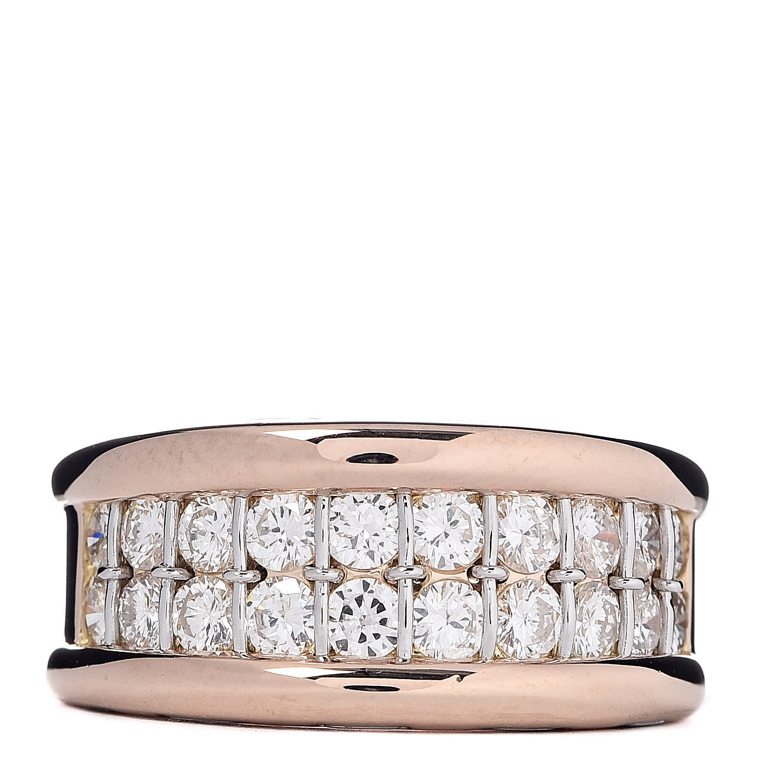 Cartier 18K Pink White Gold Diamond Serenade Ring 51 5.75 1 of 4