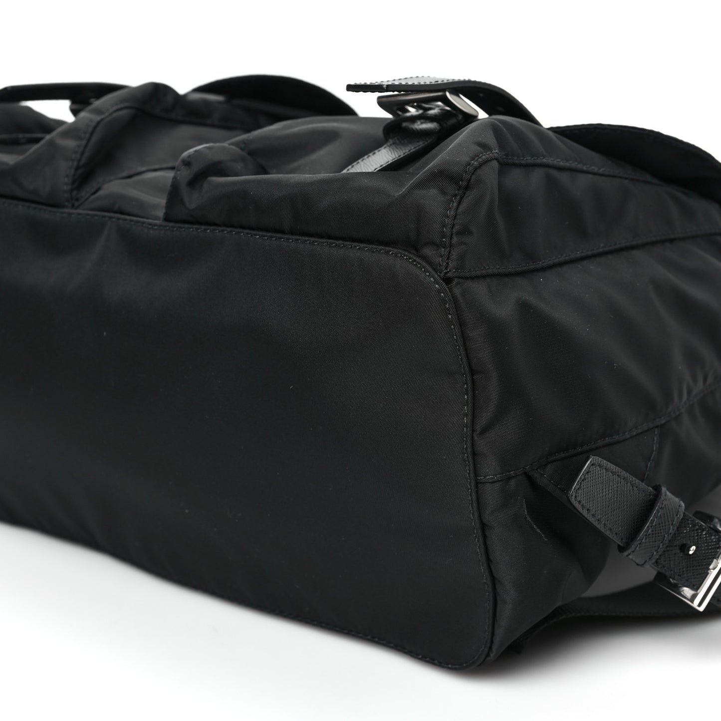 Re-Nylon Saffiano Medium Backpack Black