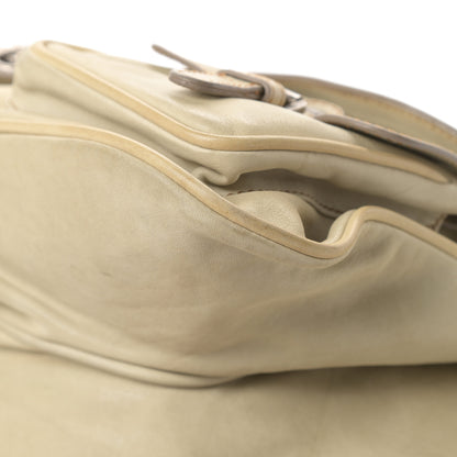 Christian Dior Calfskin Medium Gaucho Double Saddle Bag Ivory 10 of 17