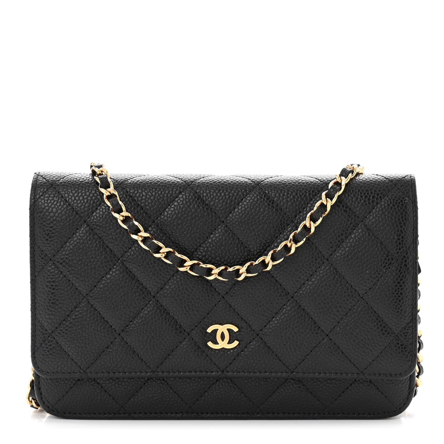Chanel Caviar Quilted Wallet on Chain WOC Black 1 of 12