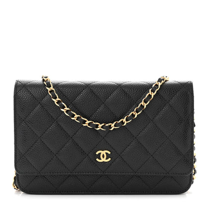 Chanel Caviar Quilted Wallet on Chain WOC Black 1 of 12