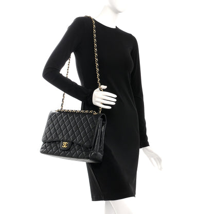 Chanel Caviar Quilted Maxi Single Flap Black 2 of 12