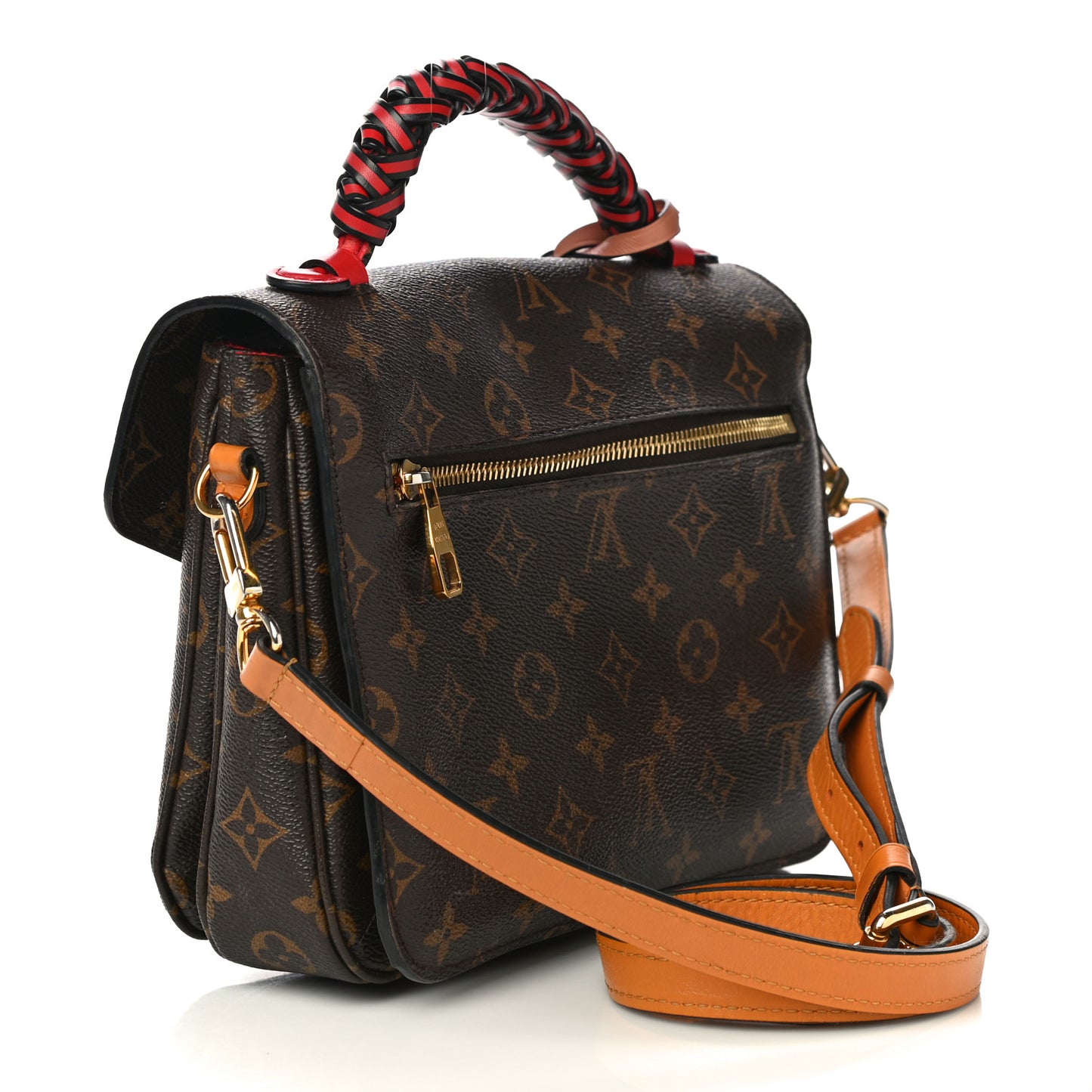 Monogram Braided Pochette Metis Coquelicot