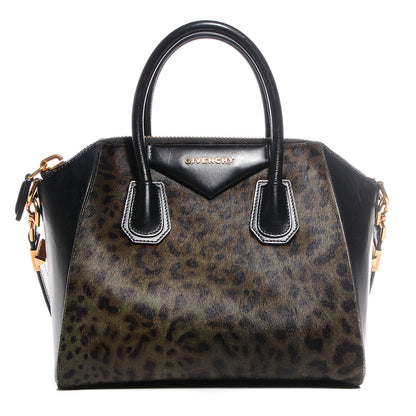 Givenchy Calf Hair Smooth Calfskin Leopard Print Small Antigona Black 1 of 12
