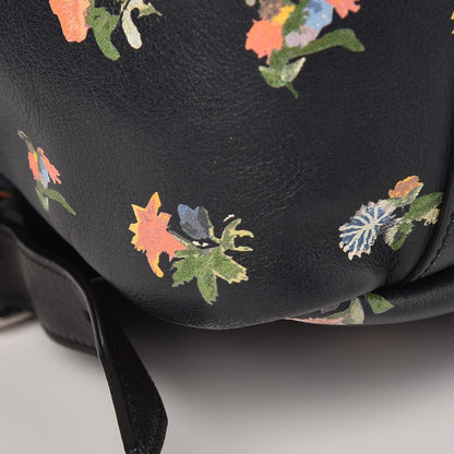 Saint Laurent Calfskin Prairie Flower Printed Festival Backpack Black Multicolor 11 of 13