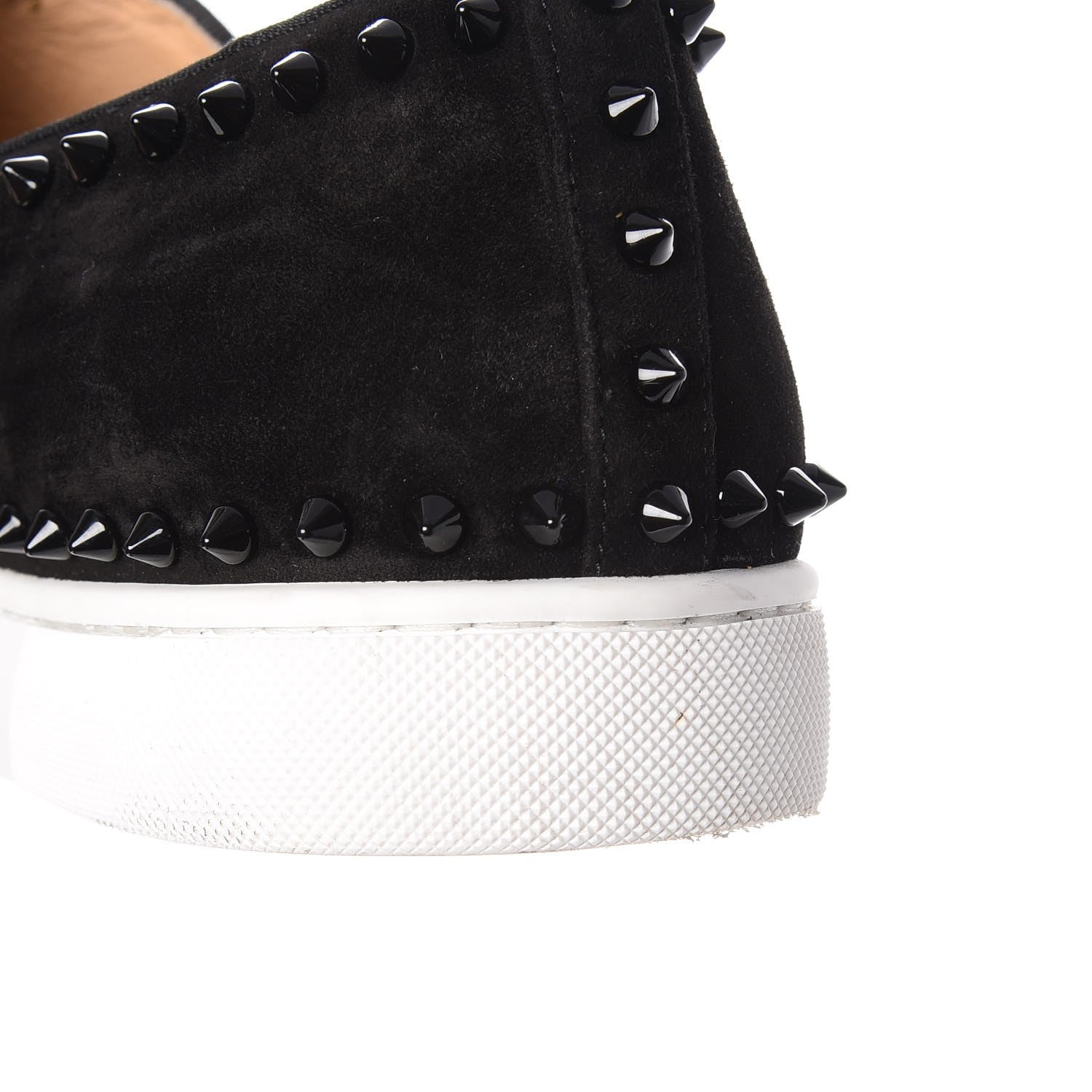 Christian Louboutin Mens Veau Velours Spike Pik Boat Flat 43.5 Black 10 of 14