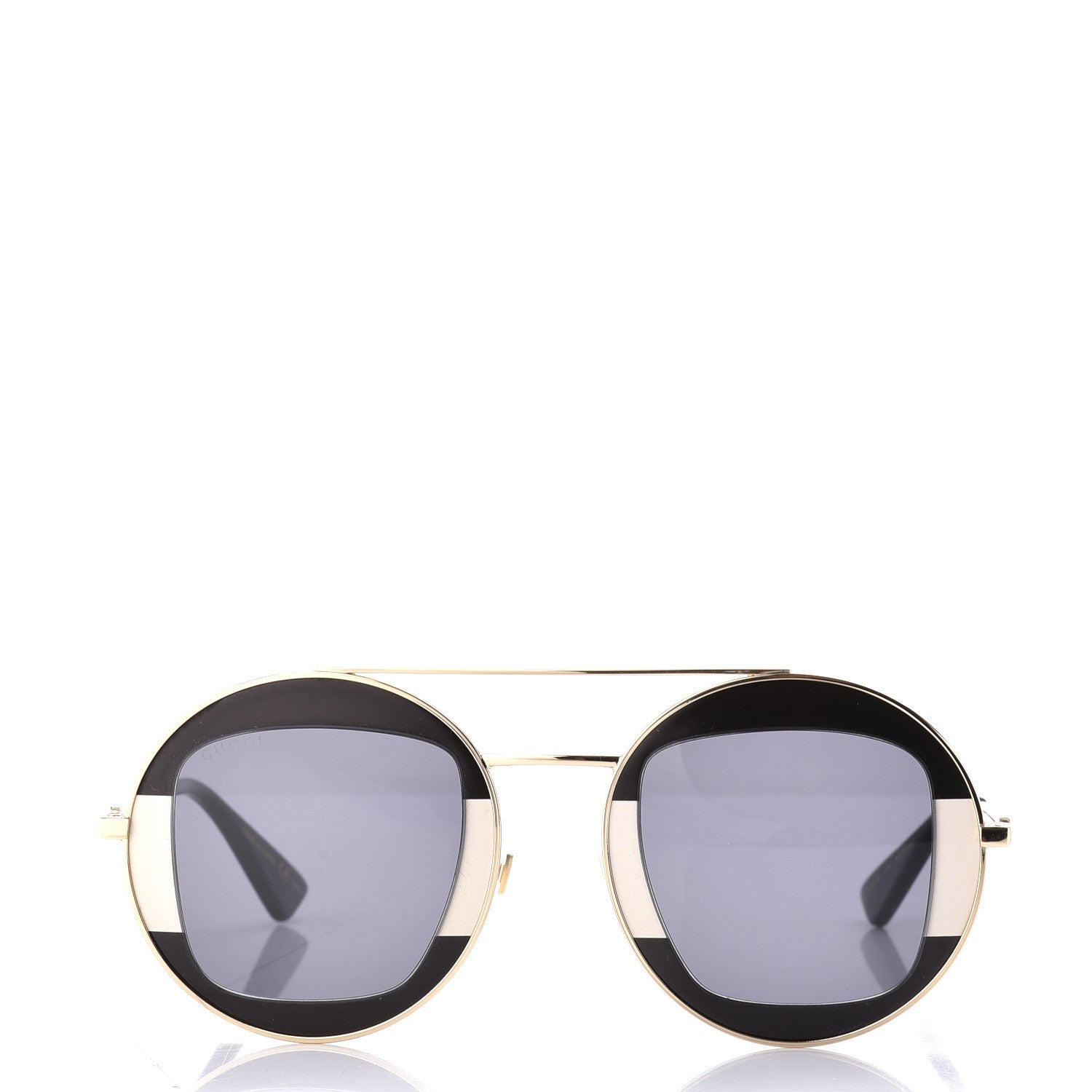 Gucci Round Frame Sylvie Web Sunglasses GG0105S Black 2 of 9