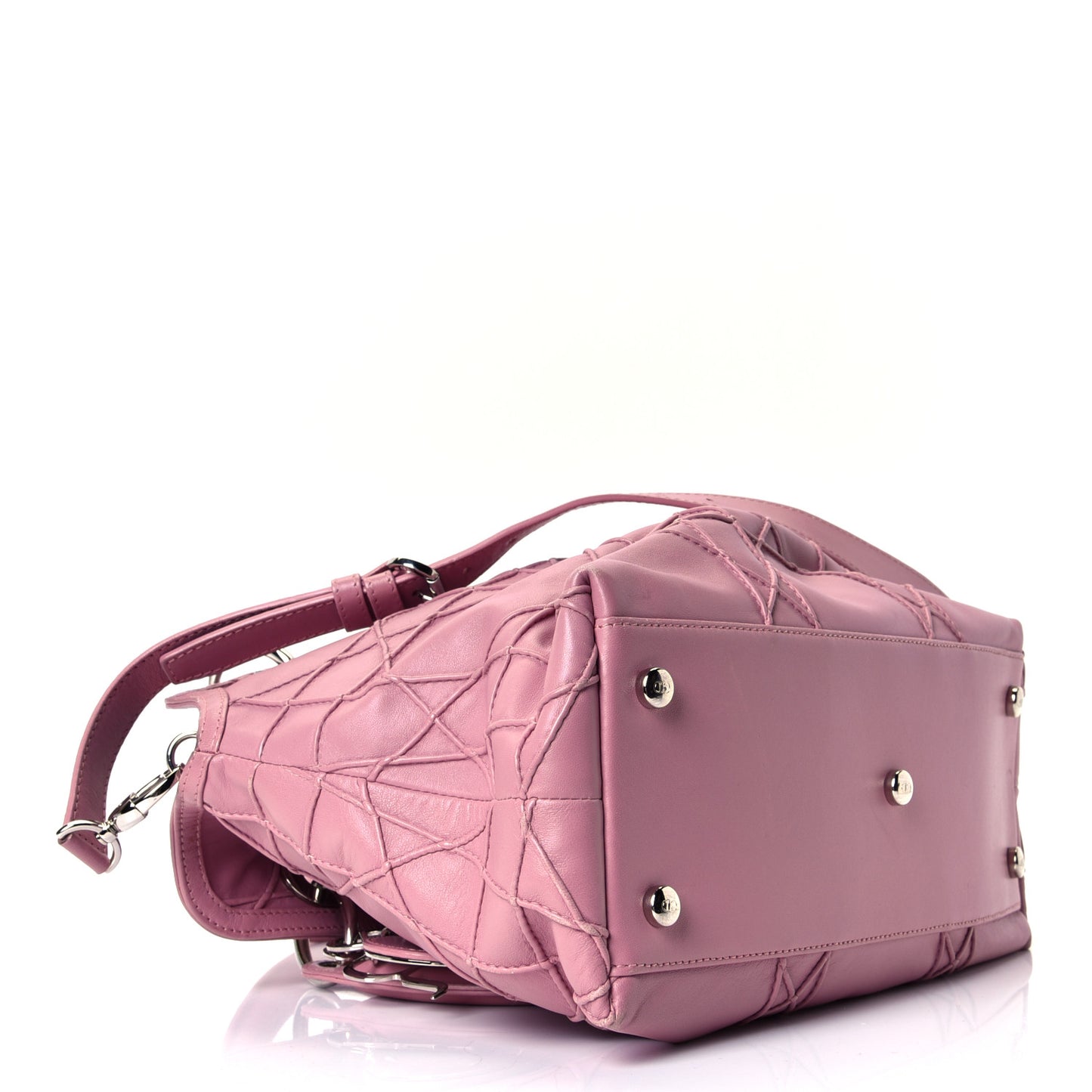 Lambskin Cannage Medium Granville Tote Pink