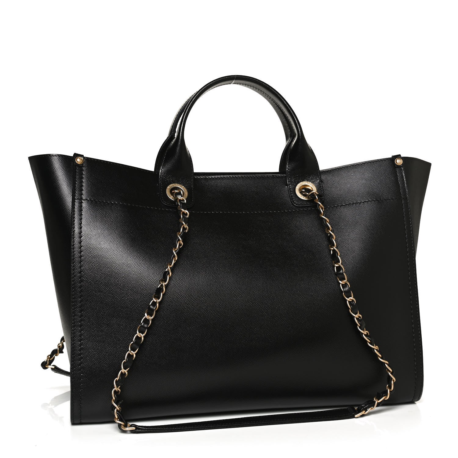 Chanel Caviar Medium Studded Deauville Tote Black 3 of 10