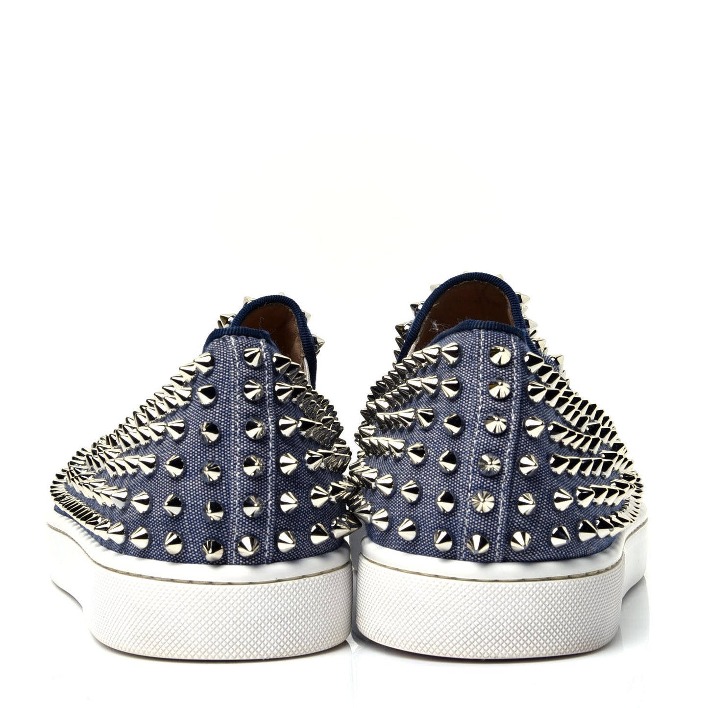 Denim Chain Spikes Mens Roller Boat Flat 42 Blue