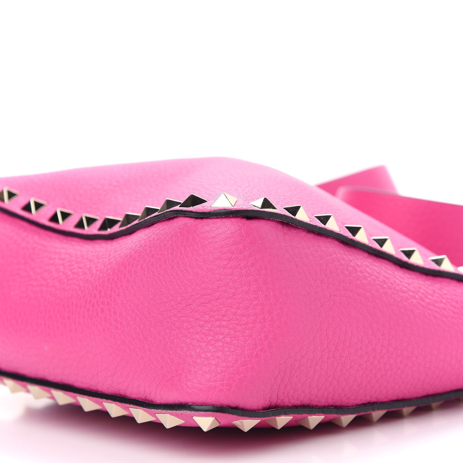 Valentino Garavani Pebbled Calfskin Mini Rockstud Flip-Lock Messenger Bag Pink Orchid 6 of 10