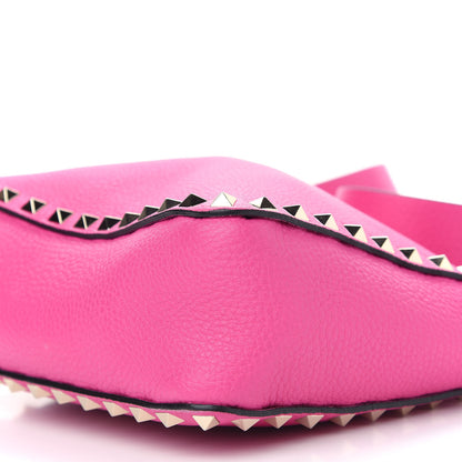 Valentino Garavani Pebbled Calfskin Mini Rockstud Flip-Lock Messenger Bag Pink Orchid 6 of 10