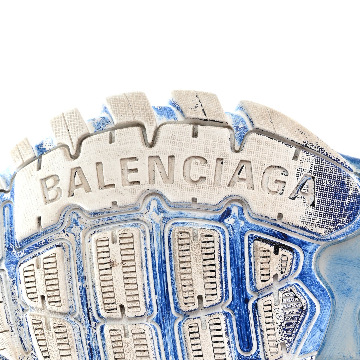 Balenciaga Mesh Nylon Womens Track Sneakers 38 Faded Blue 7 of 13