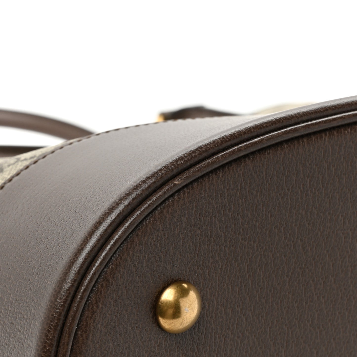 GG Supreme Monogram Textured Dollar Calfskin Web Savoy Duffle Bag Beige Ebony