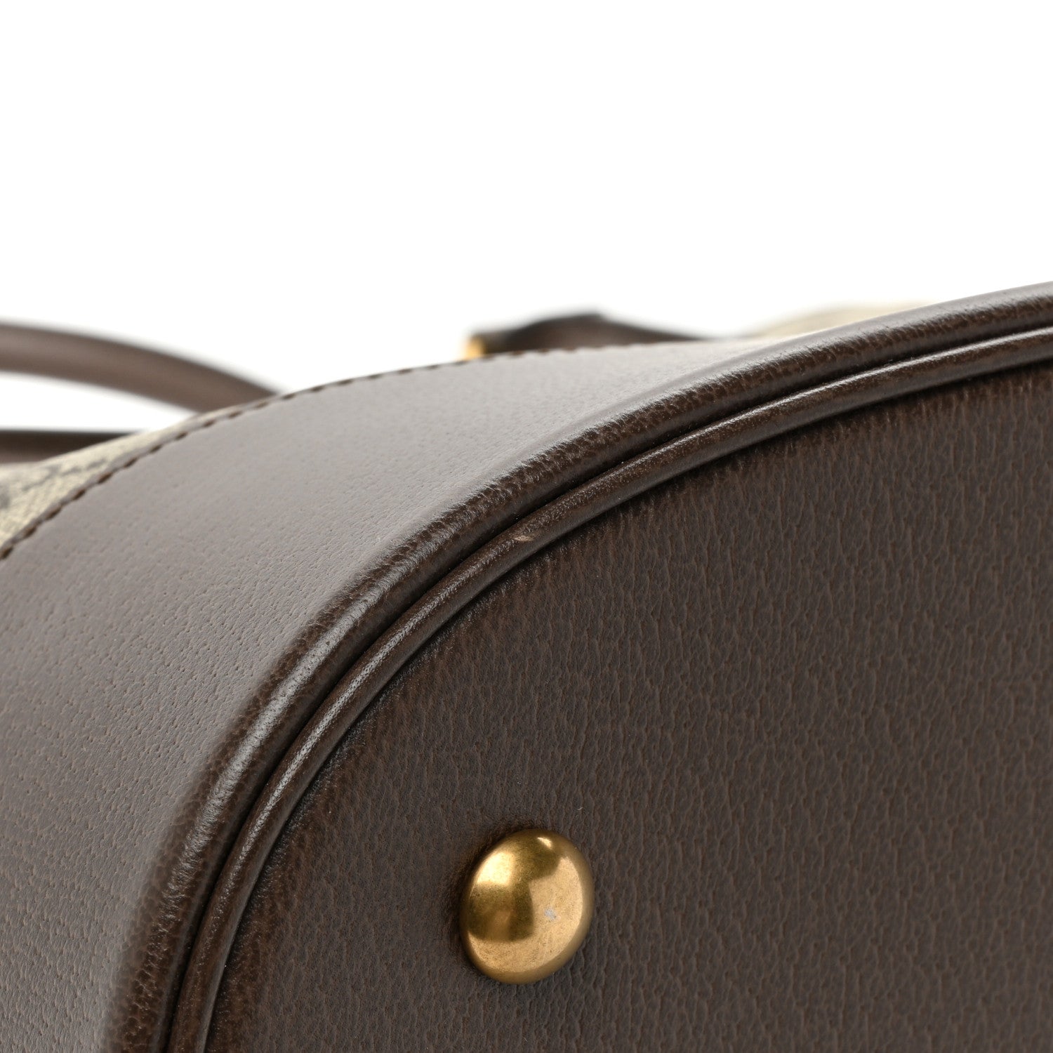 Gucci GG Supreme Monogram Textured Dollar Calfskin Web Savoy Duffle Bag Beige Ebony 11 of 11