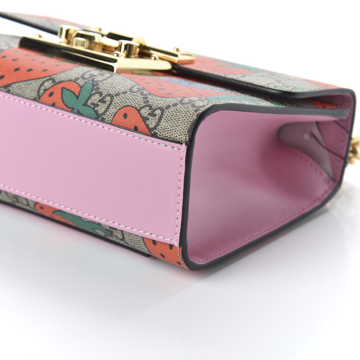 Gucci GG Supreme Monogram Strawberry Small Padlock Shoulder Bag 7 of 10
