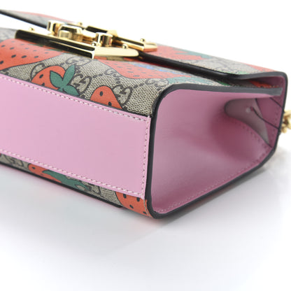 Gucci GG Supreme Monogram Strawberry Small Padlock Shoulder Bag 7 of 10
