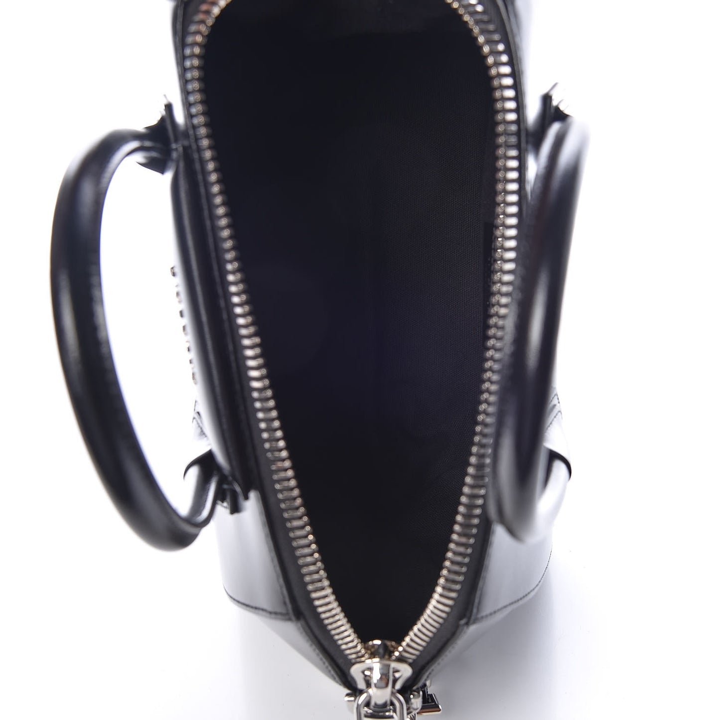 Shiny Lord Calfskin Small Antigona Black