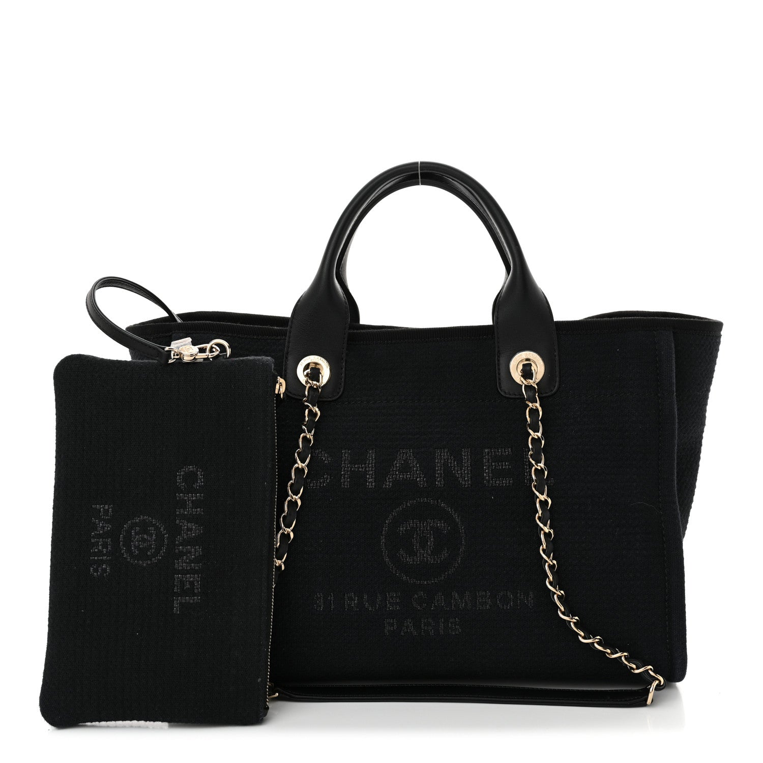 Chanel Mixed Fibers Small Deauville Tote Navy 8 of 16