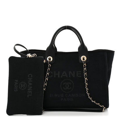 Chanel Mixed Fibers Small Deauville Tote Navy 8 of 16