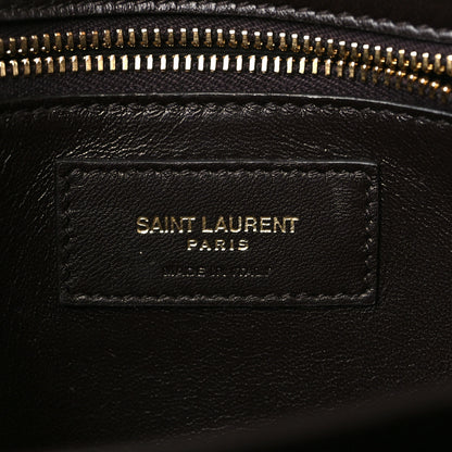 Saint Laurent Shiny Crocodile Embossed Calfskin Le Maillon Satchel Ebony 5 of 8
