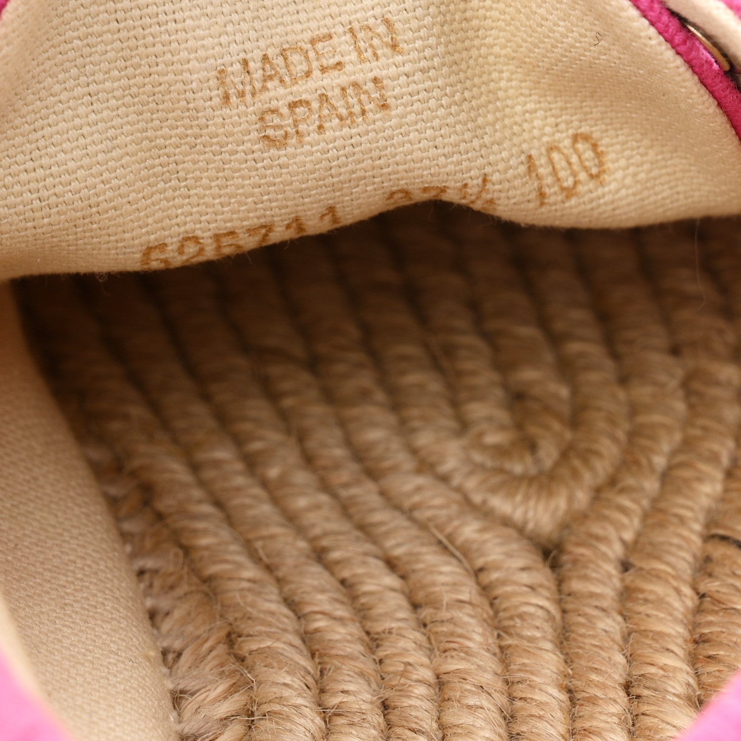 Gucci Canvas Logo Lace-Up Platform Espadrilles 37.5 Pink 9 of 10