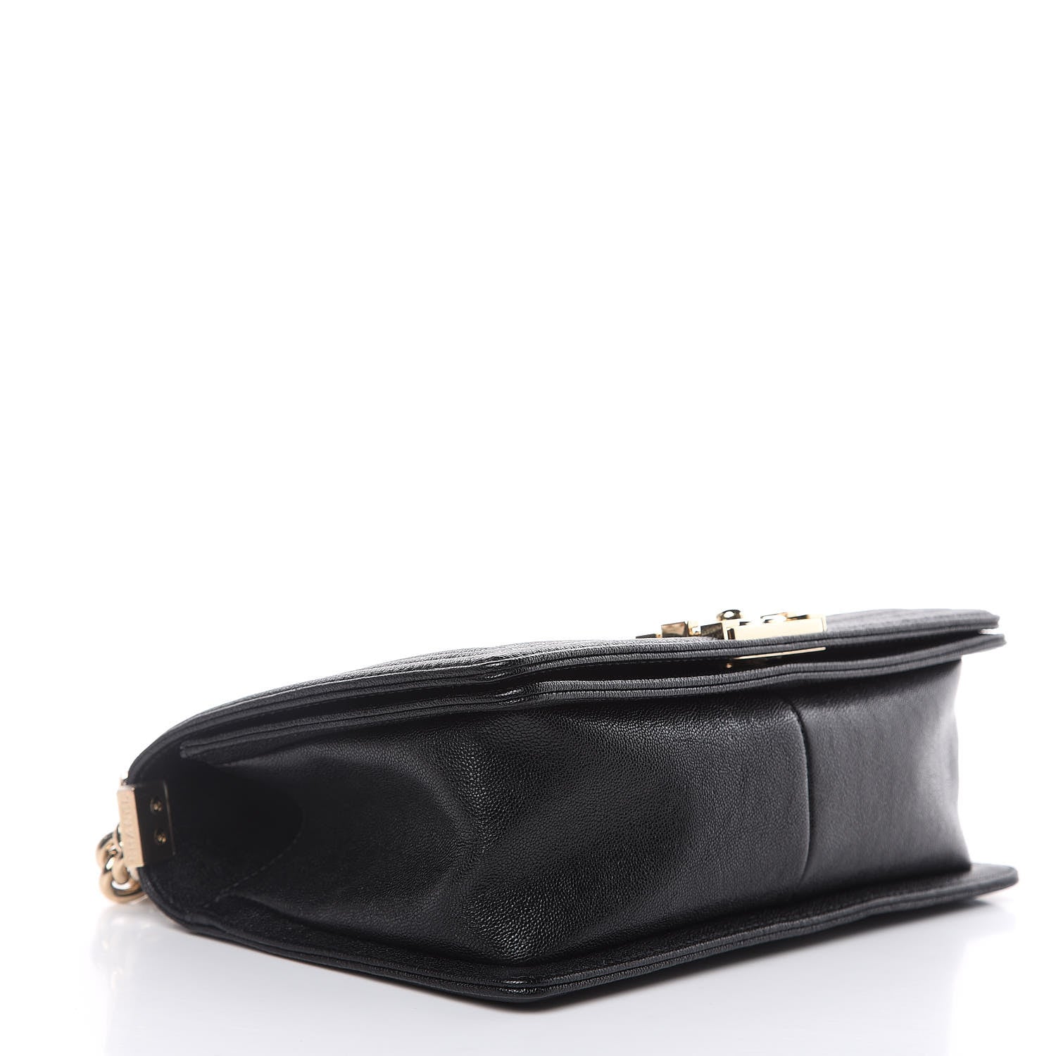 Chanel Caviar Chevron Quilted Medium Boy Flap Black 4 of 12