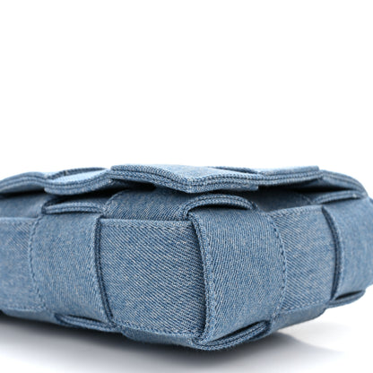 Bottega Veneta Denim Maxi Intrecciato Cassette Crossbody Bag Blue 10 of 10
