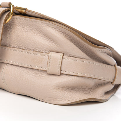 Chloe Calfskin Mini Marcie Round Crossbody Bag Abstract White 7 of 9