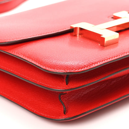 Hermes Chevre Mysore Constance 18 Rouge De Coeur 9 of 12