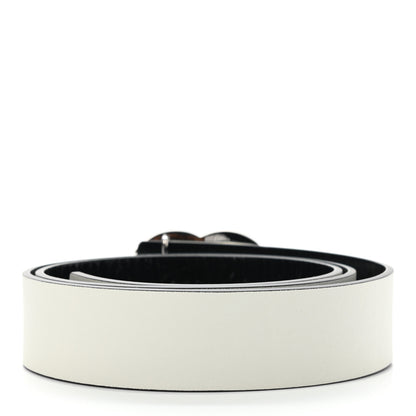 Chanel Patent Calfskin CC Reversible Belt 95 Black White 3 of 10