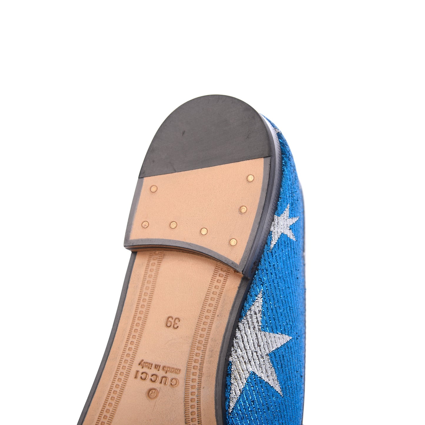 Lurex Calfskin Starry Sky Womens Jordaan Loafers 39 Bluette Silver