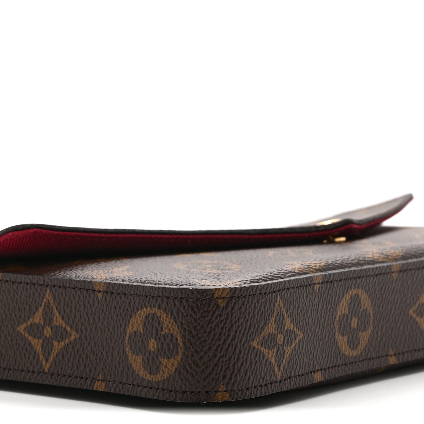 Monogram Pochette Felicie Chain Wallet Fuchsia