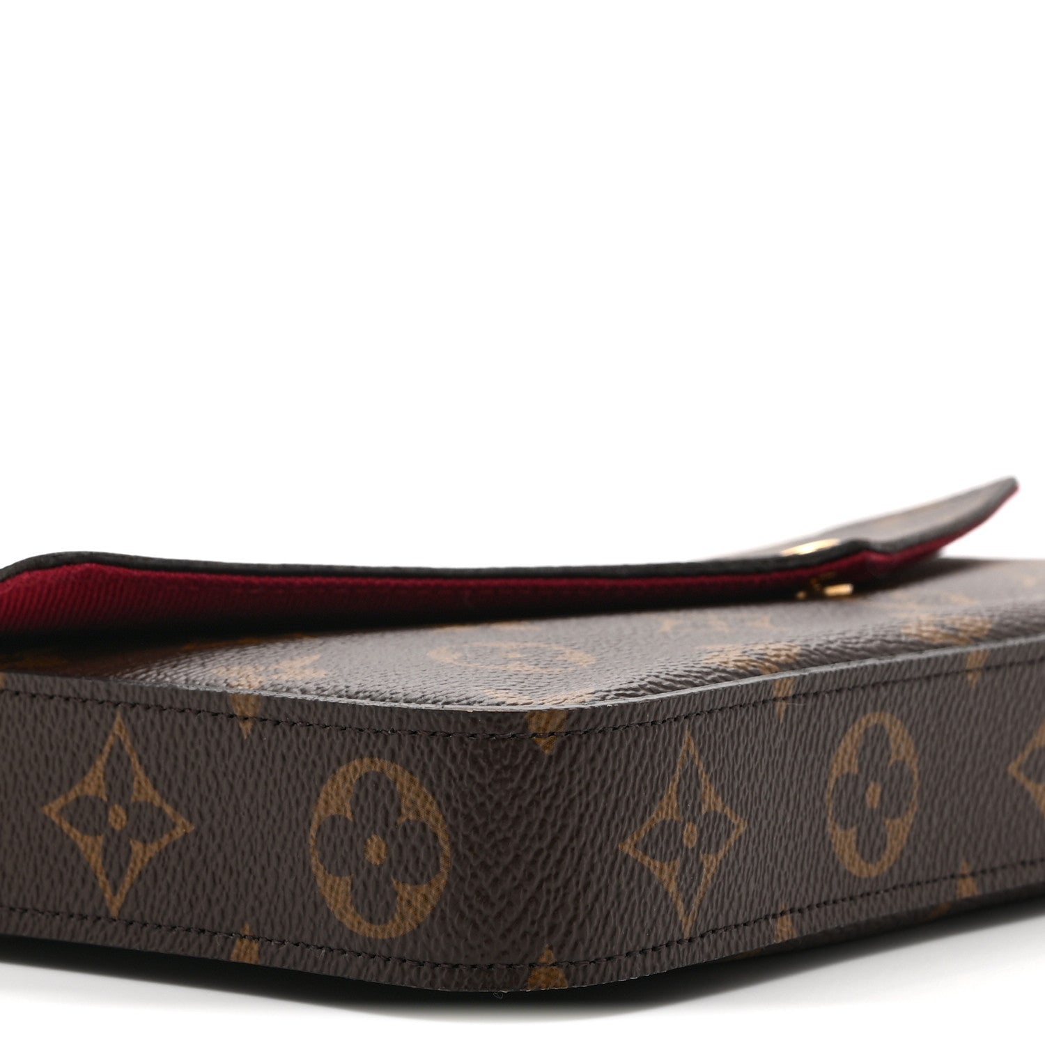 Louis Vuitton Monogram Pochette Felicie Chain Wallet Fuchsia 10 of 11