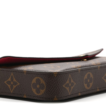 Louis Vuitton Monogram Pochette Felicie Chain Wallet Fuchsia 10 of 11