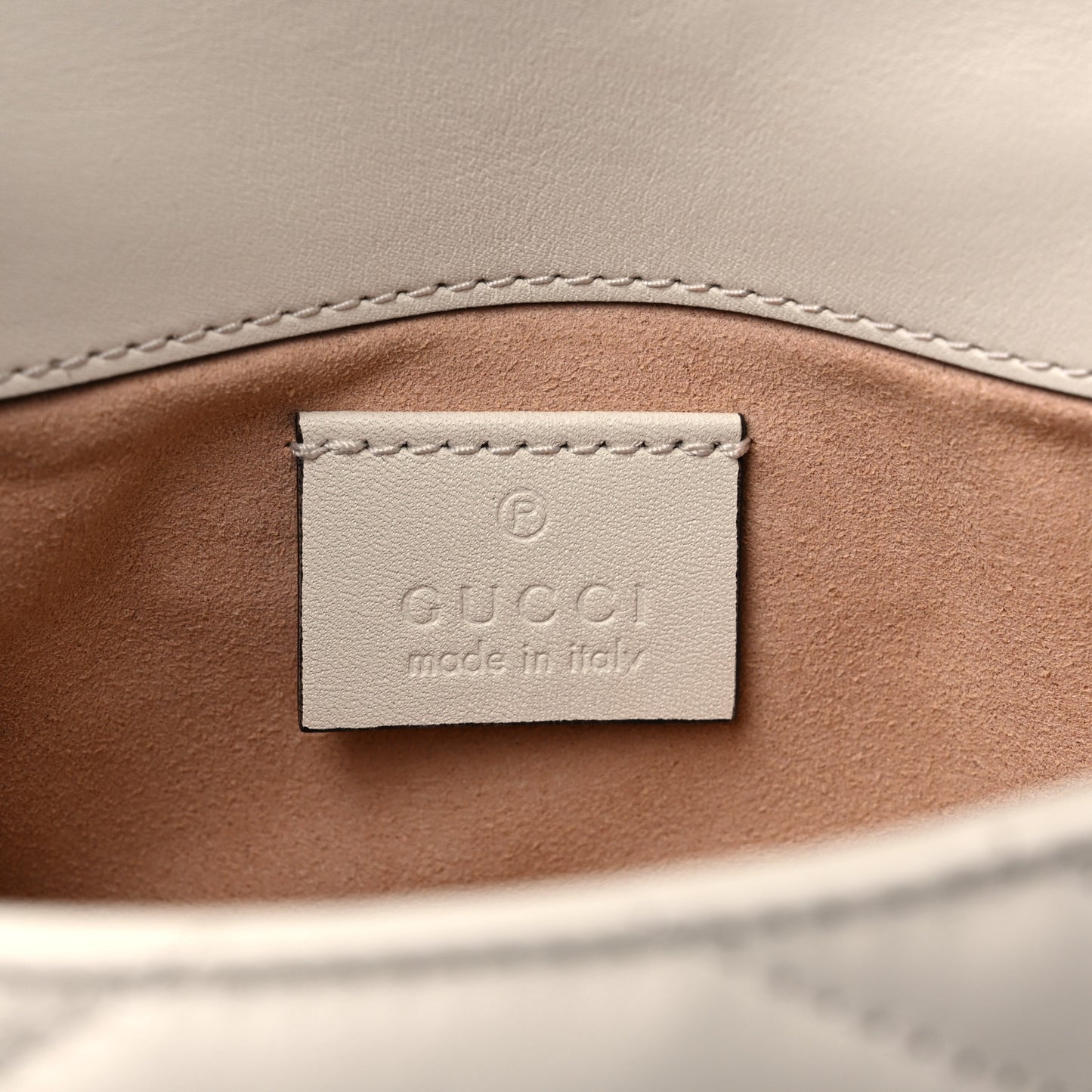 Calfskin Matelasse Super Mini GG Marmont Shoulder Bag White
