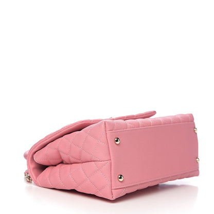 Chanel Caviar Quilted Small Coco Handle Flap Light Pink 3 of 10