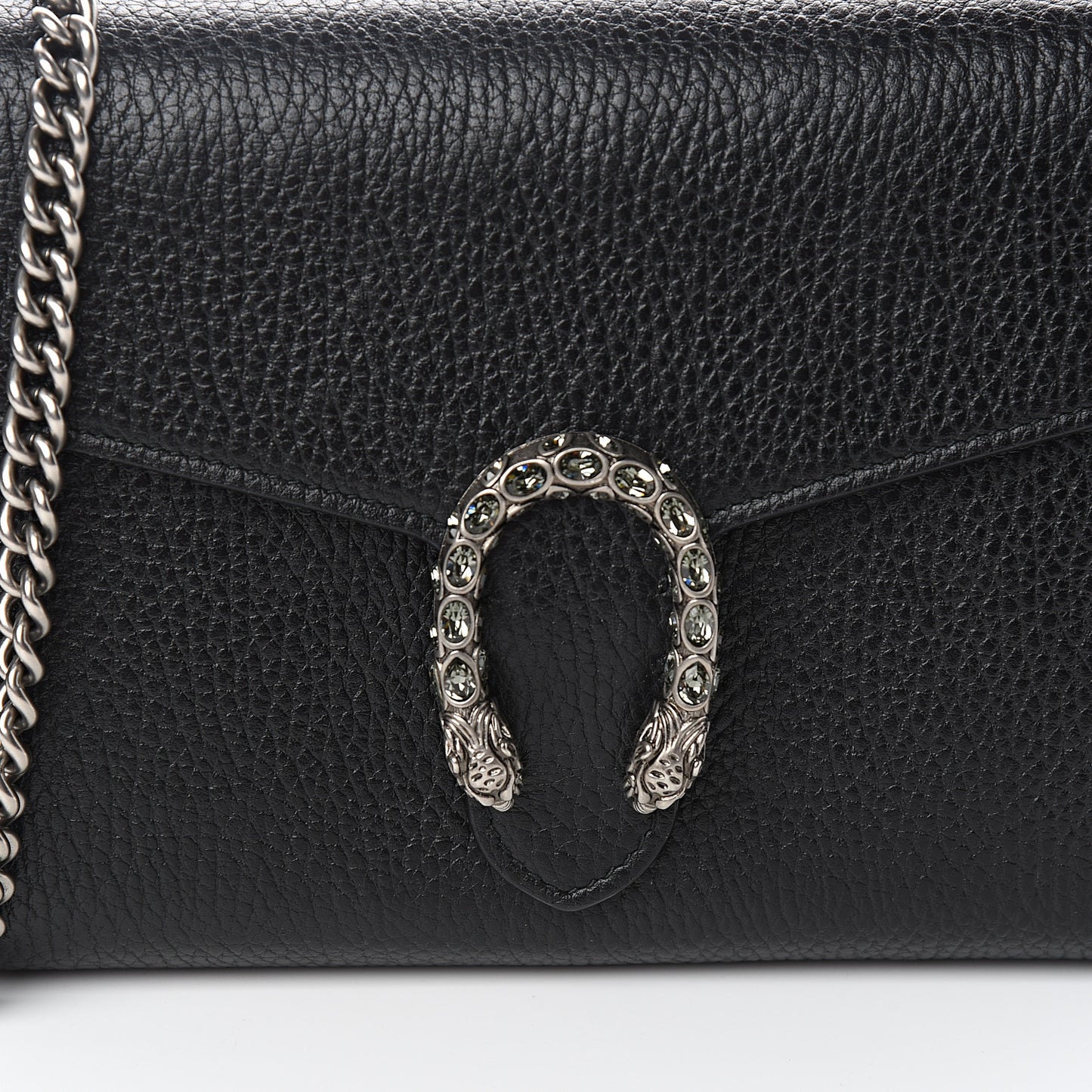Calfskin Mini Dionysus Chain Wallet Black