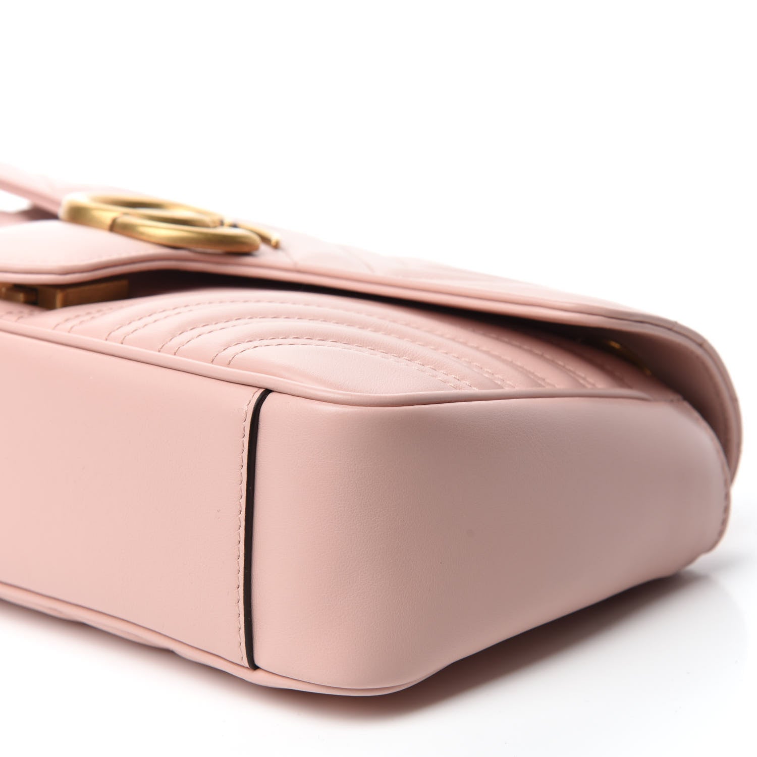Gucci Calfskin Matelasse Small GG Marmont Shoulder Bag Perfect Pink 7 of 10