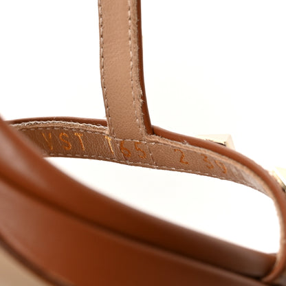 Valentino Garavani Calfskin Rockstud T-Strap 10/110mm Platform Sandals 39 Saddle Brown 9 of 10