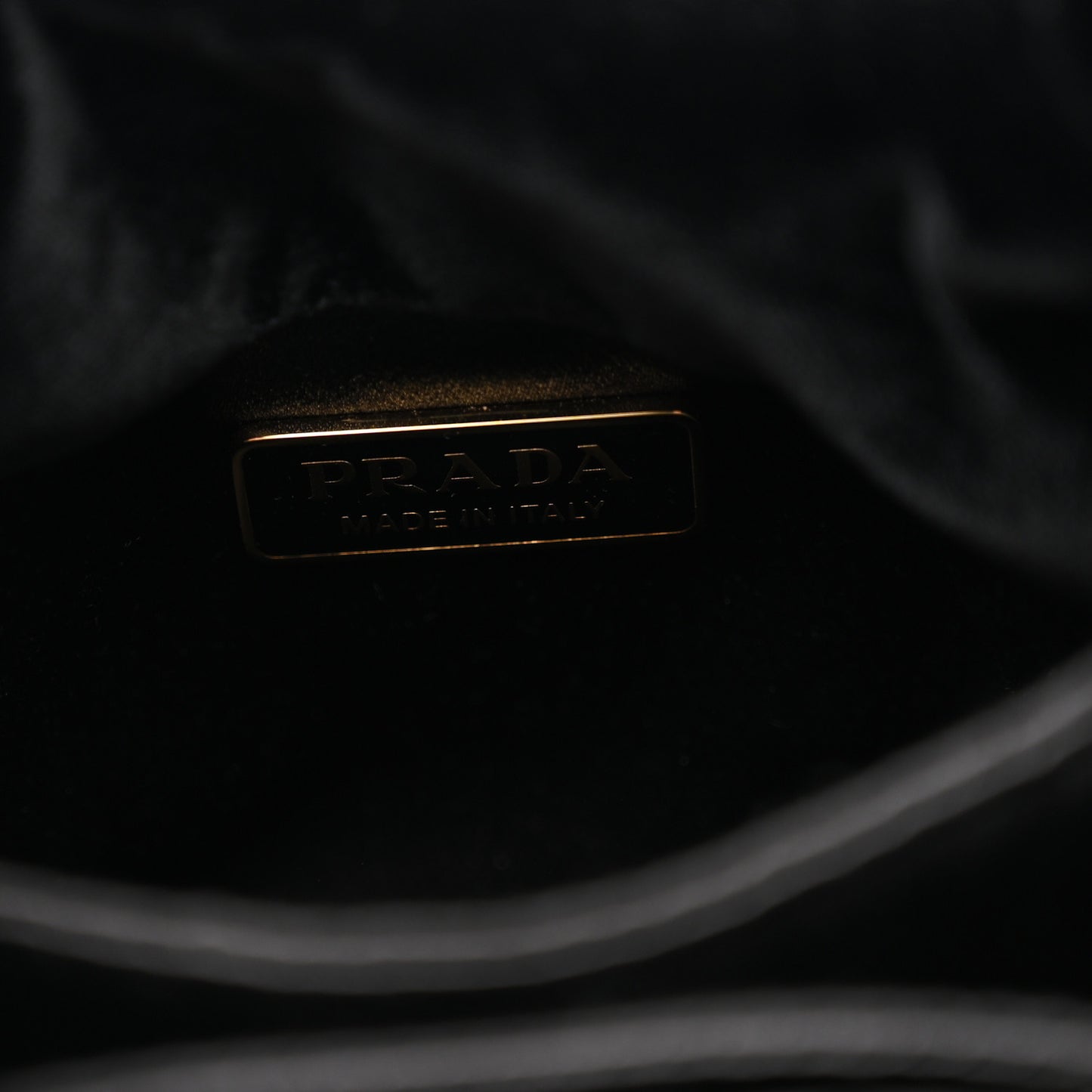 Padded Velvet Mini Bag Black