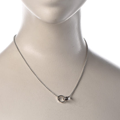 Cartier 18K White Gold Interlocking LOVE Necklace 2 of 8