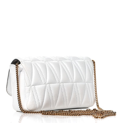 Versace Nappa Quilted Virtus Evening Bag White 3 of 15