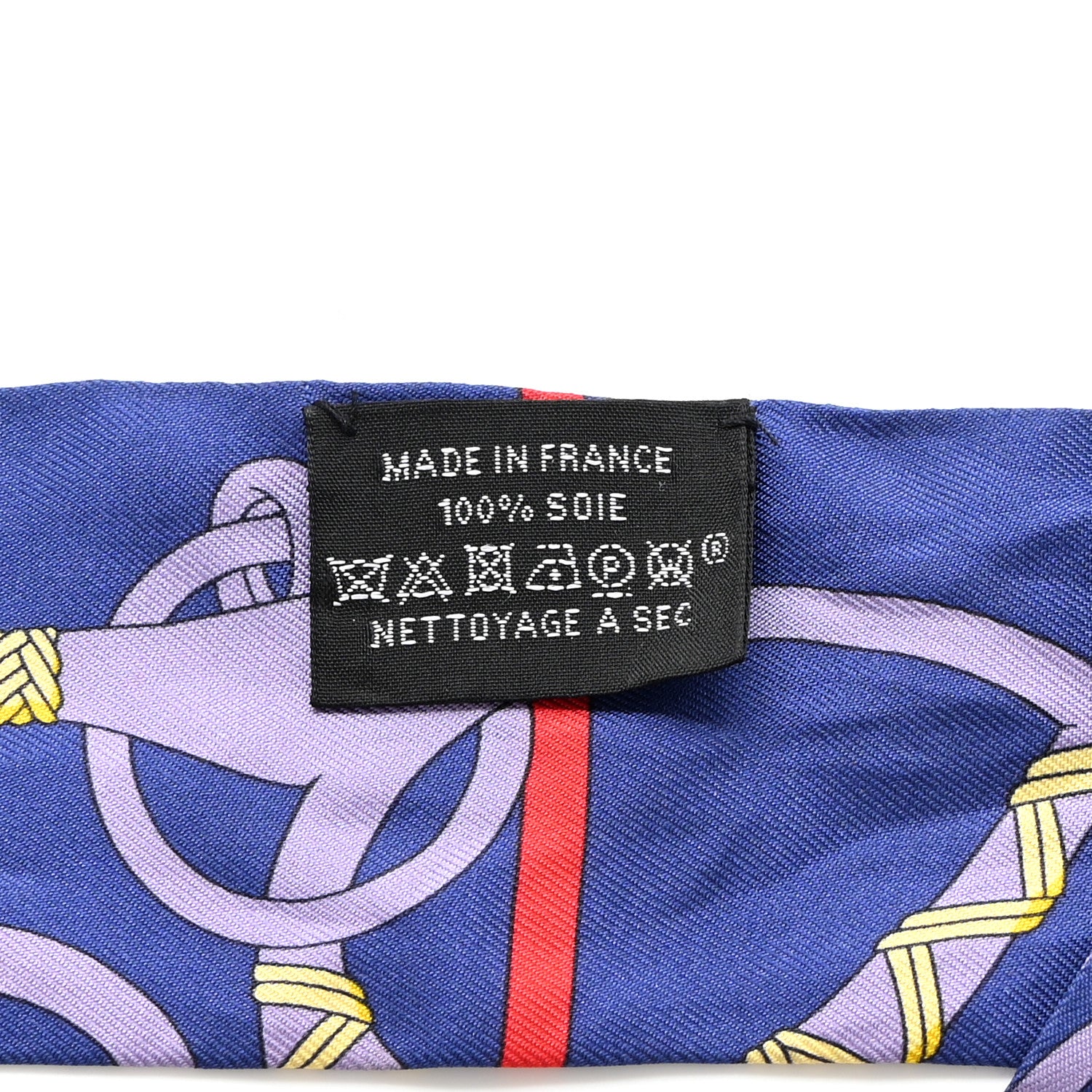 Hermes Silk Panoplie Equestre Twilly Bleu Jaune Rouge 3 of 6