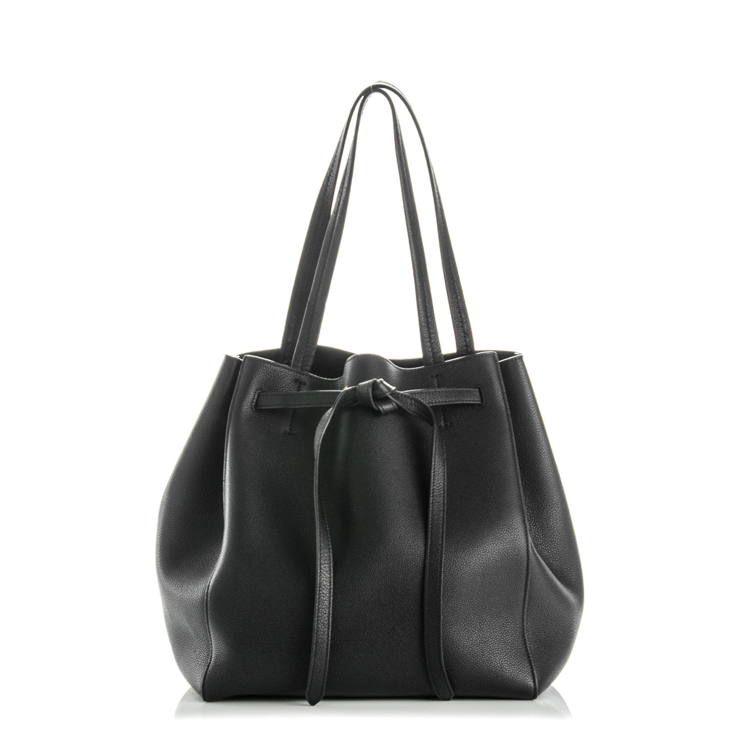 Celine Soft Grained Calfskin Small Belt Cabas Phantom Black 1 of 7