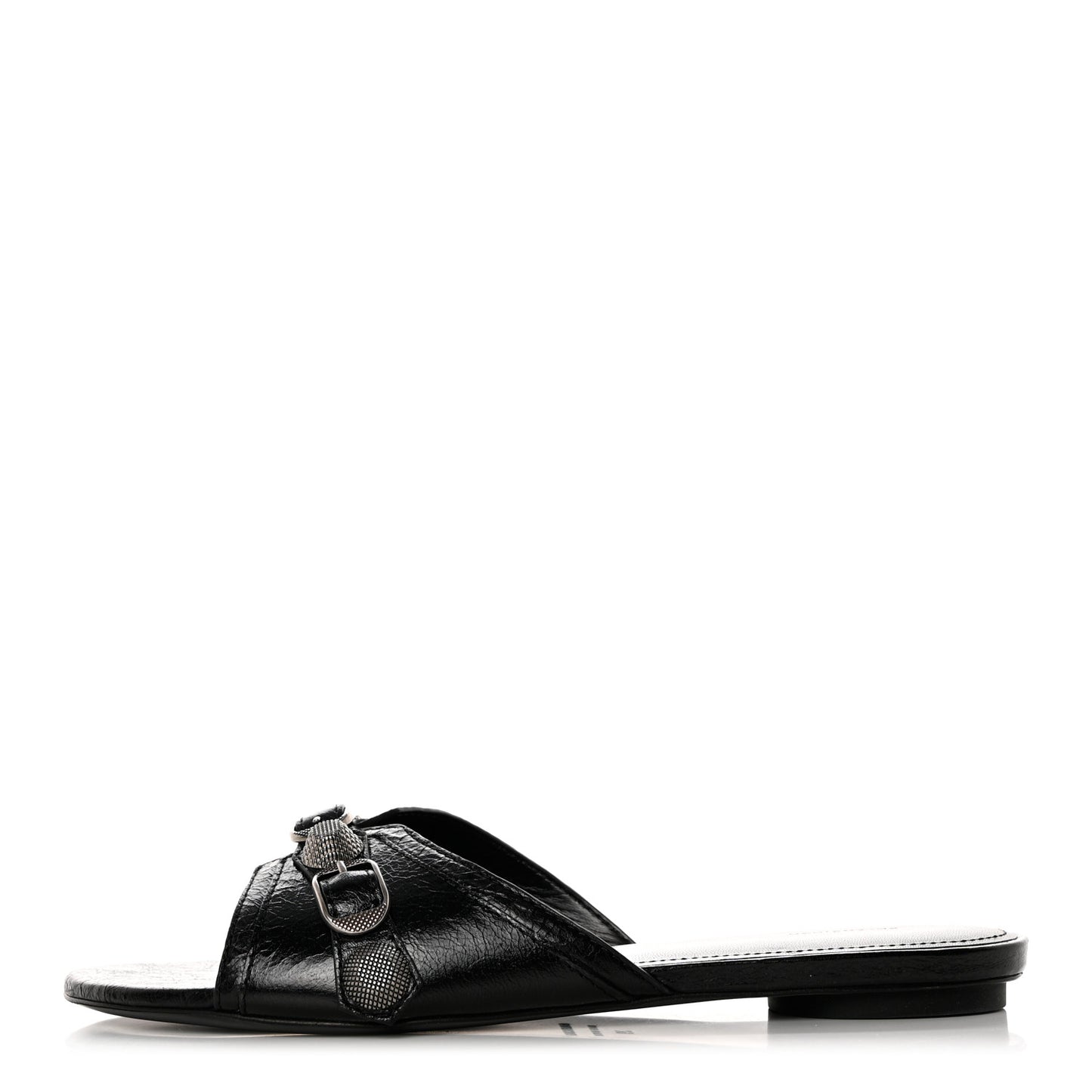 Agneau Arena Cagole Flat Slide Sandals 39 Black