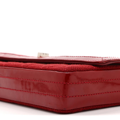 Chanel Patent Jersey Quilted 2.55 Reissue East West Flap Red 10 of 10