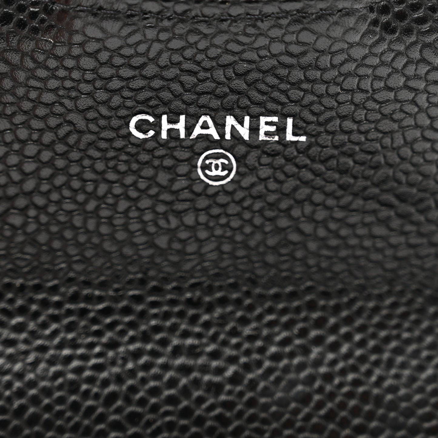 Caviar Quilted Flap Card Holder Black